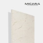 Ashen Aura high gloss laminate by Micara with soft grey stone pattern and glossy finish