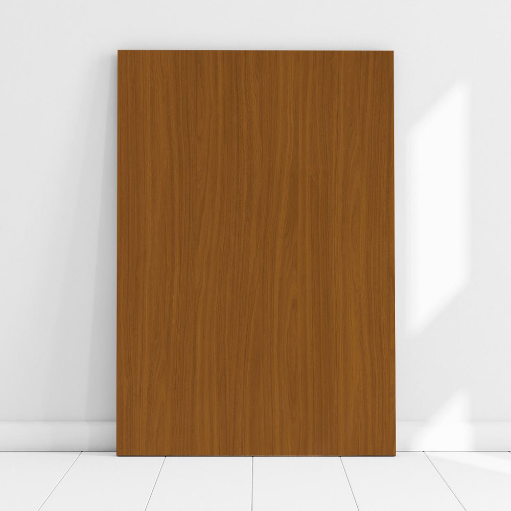 Hazelnut Bark high gloss laminate by Micara with warm hazelnut wood tone and glossy finish