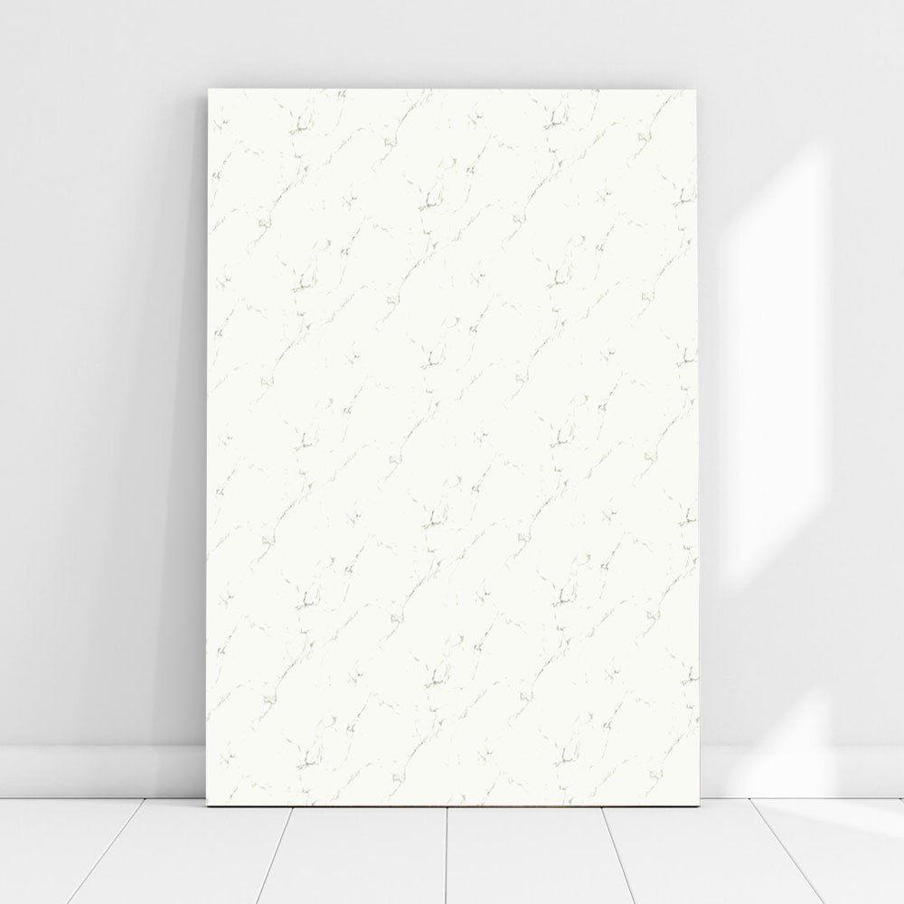 Statuario laminate by Micara with white marble base and grey veining in super matt finish