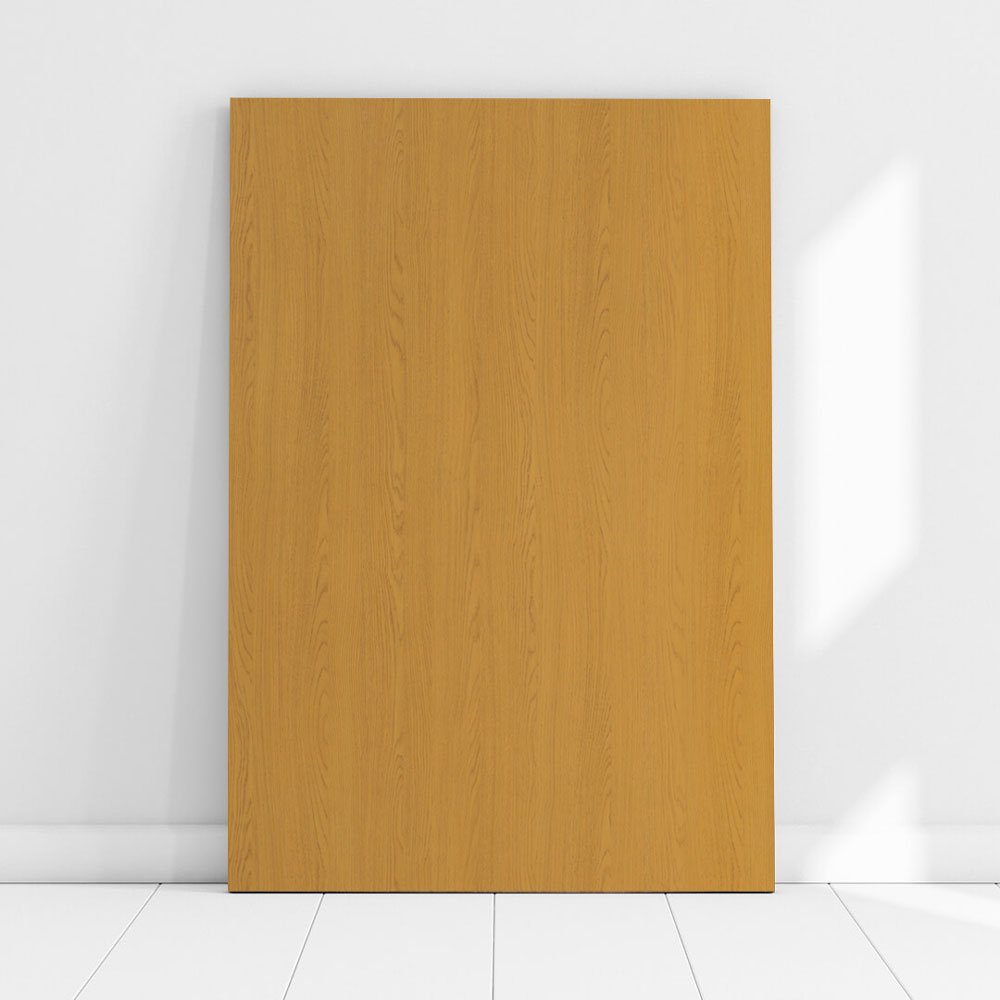 Yellow Meranti laminate by Micara with warm golden wood grain and textured finish